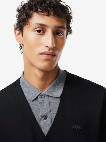 LACOSTE Knit Cardigan in Black