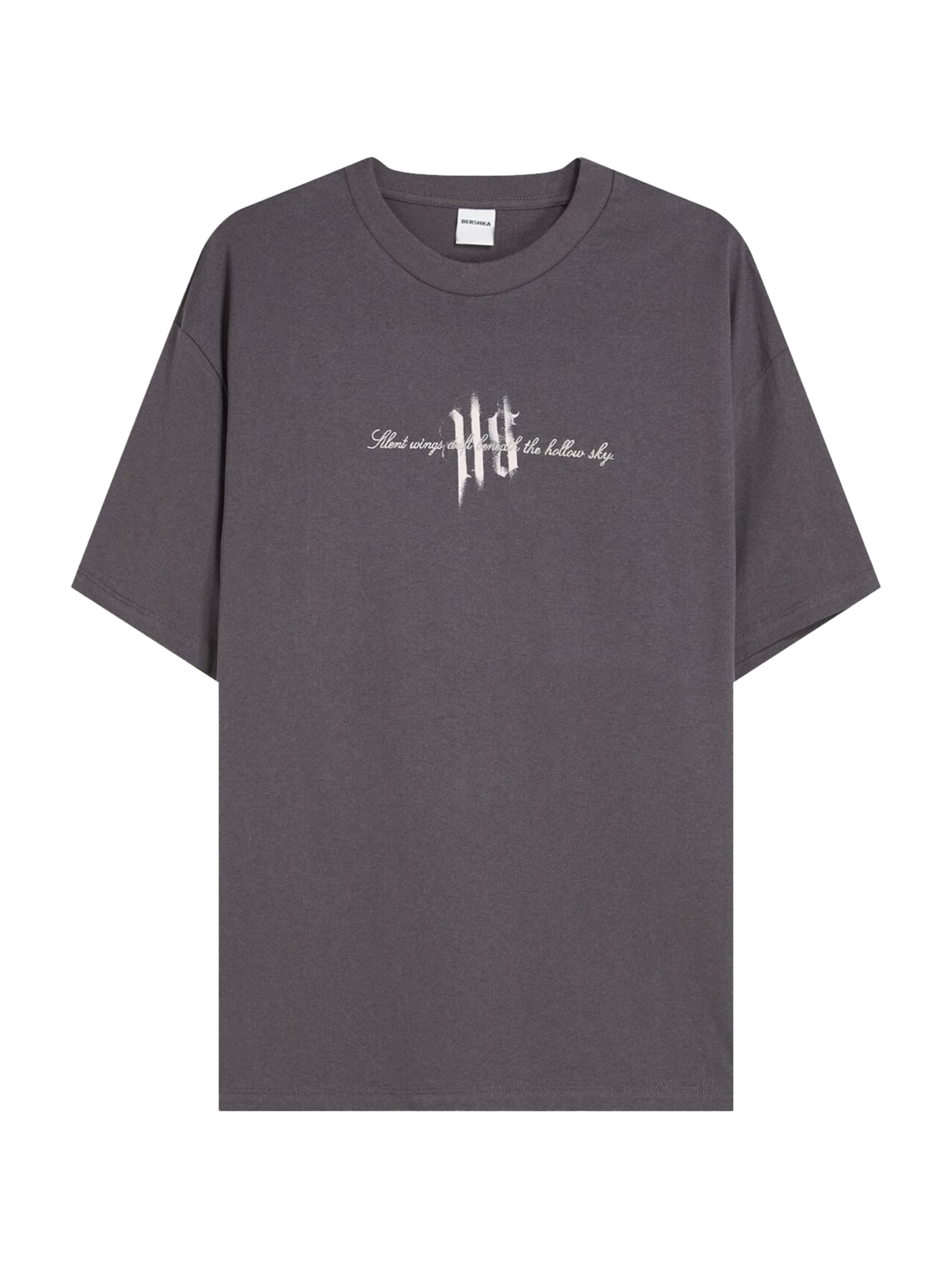 Bershka Paita värissä tummanharmaa / valkoinen, Tuotenäkymä