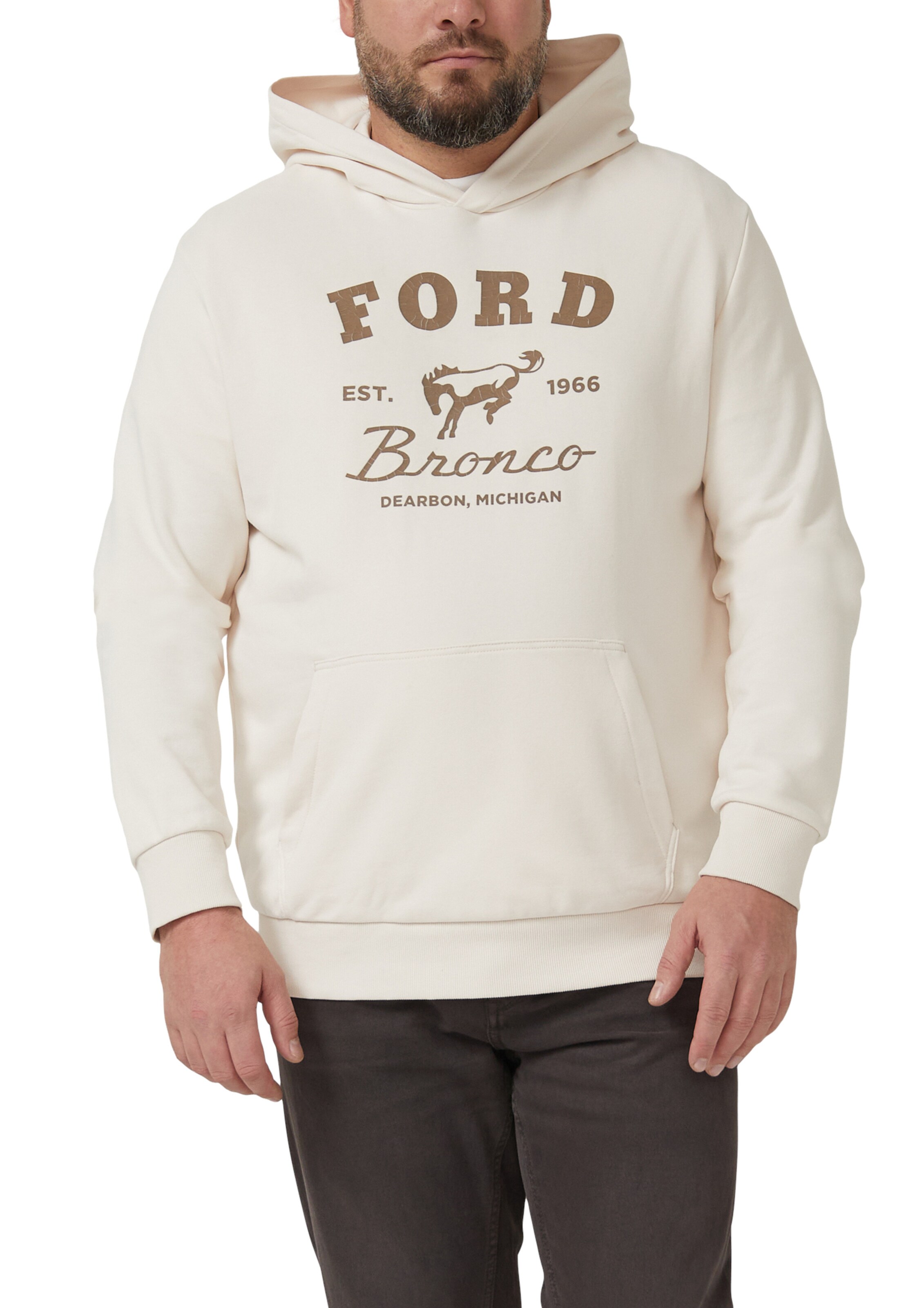 s.Oliver Men Big Sizes Sweatshirt in Beige