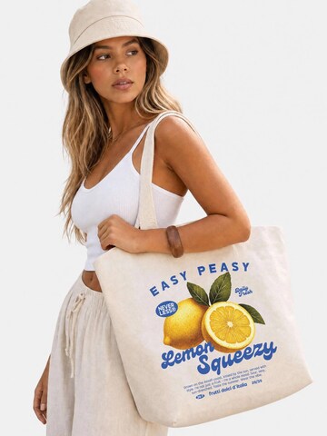 Neverless Strandtasche 'Lemon Squeezy'‌‌‌‌‌‌‌‌‌‌ in Beige