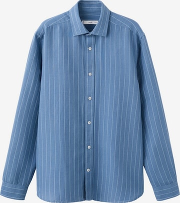 MANGO MAN Hemd 'Rug' in Blau: Vorderseite