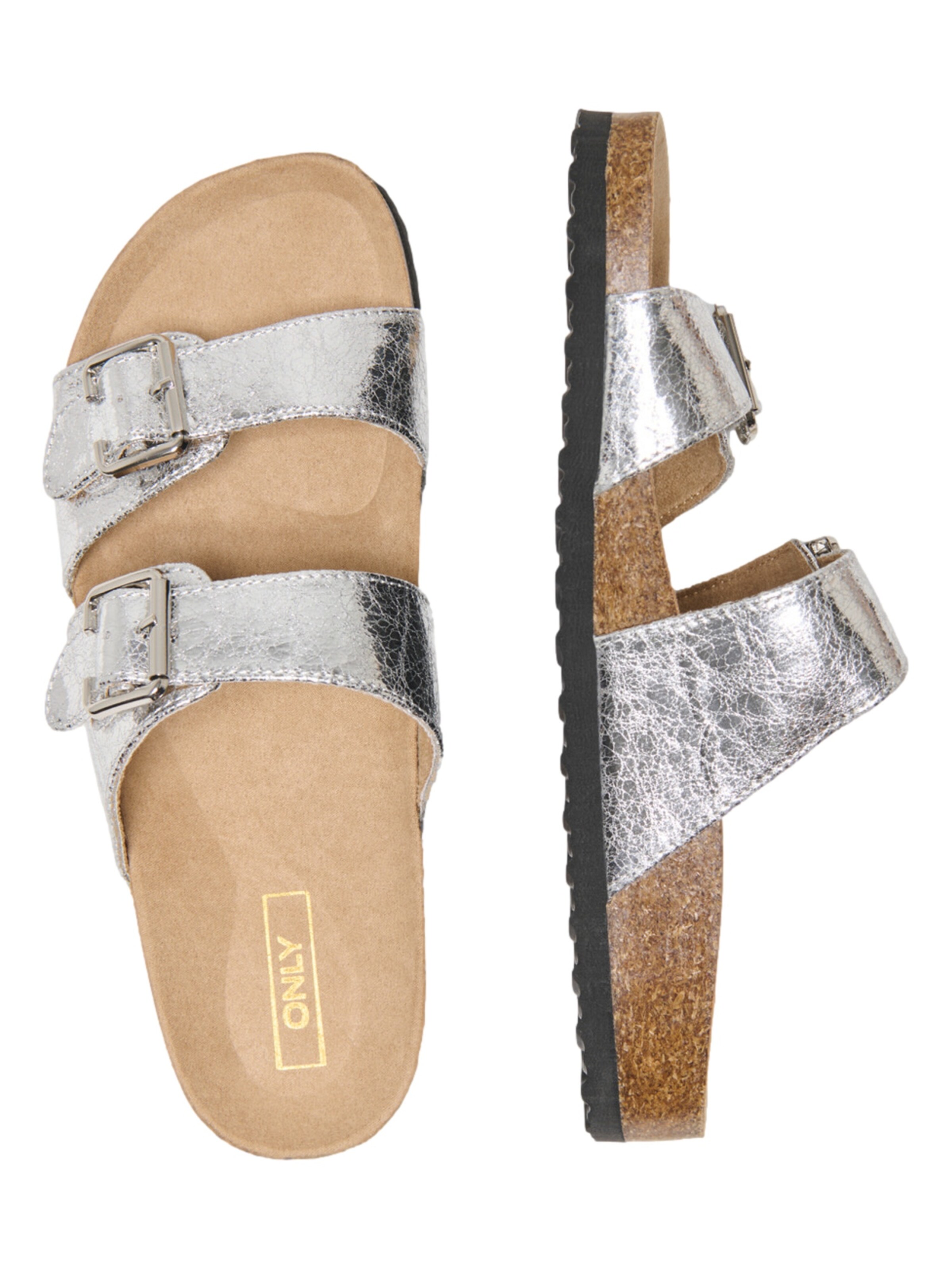 ONLY SHOES Muiltjes 'Maxi' in Zilver