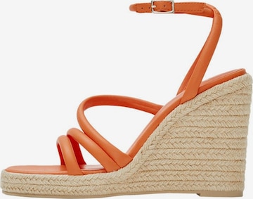 MANGO Remienkové sandále 'Eula' - oranžová: predná strana
