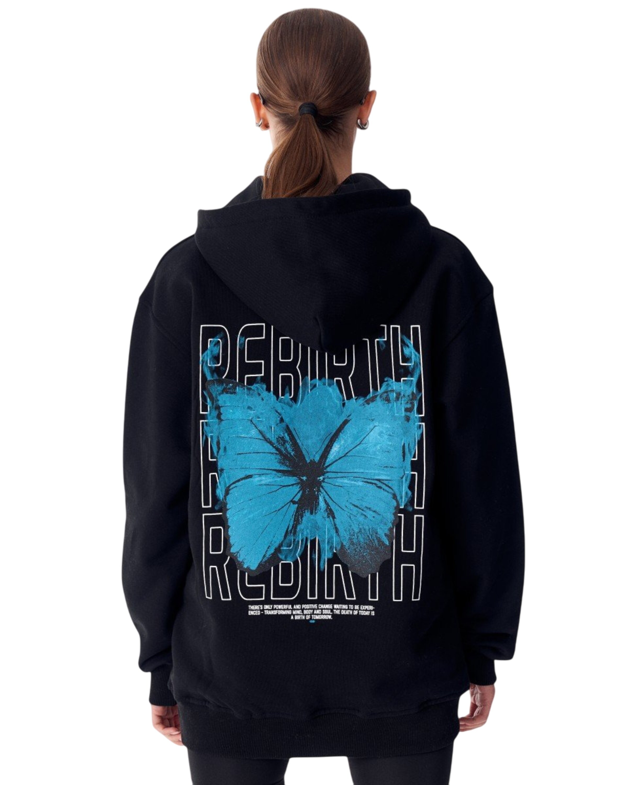 MARTIN VALEN Sweatshirt in Zwart: voorkant