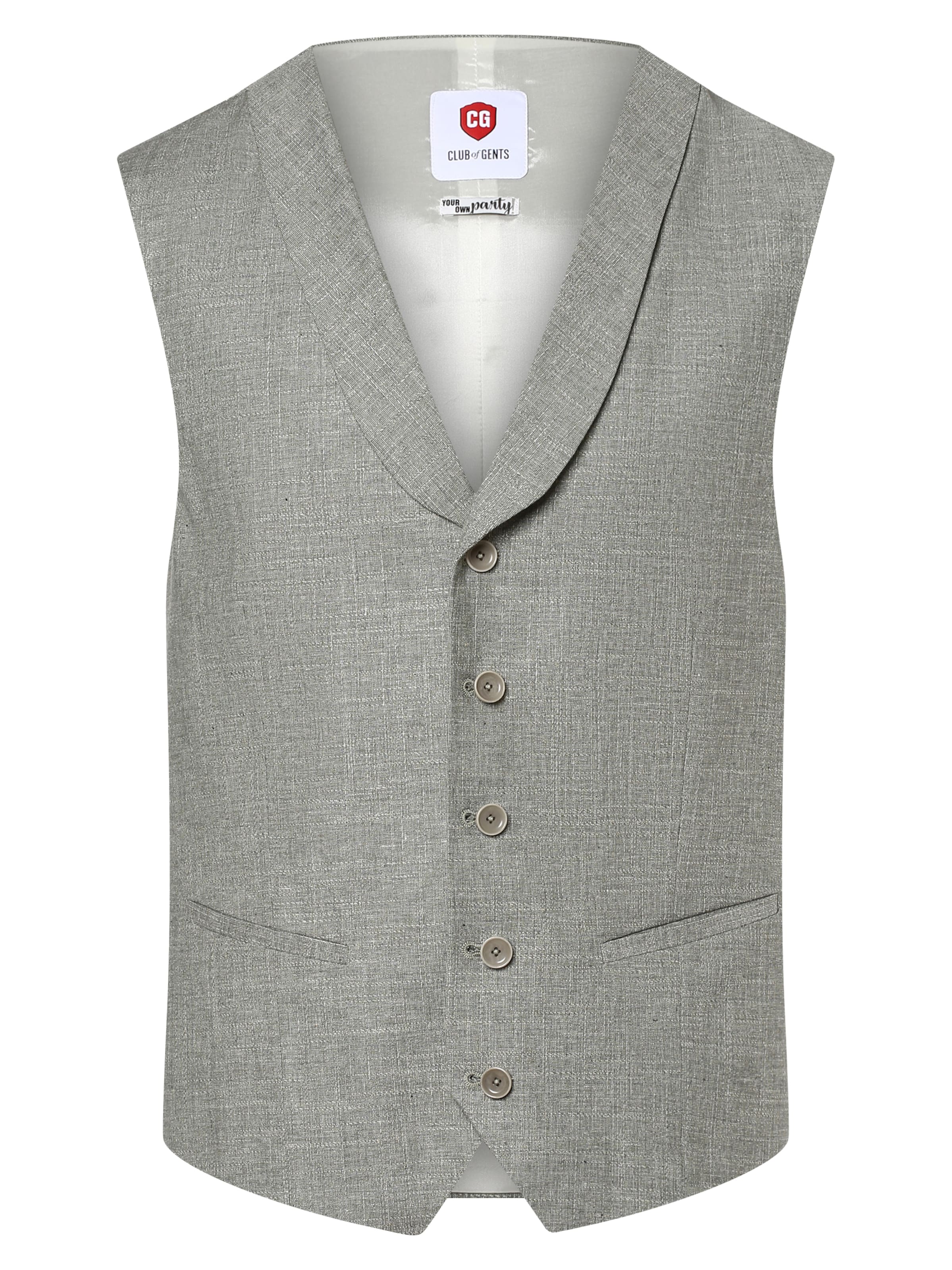 CG CLUB OF GENTS Anzugweste 'Paddy-N' in Grau: Vorderseite