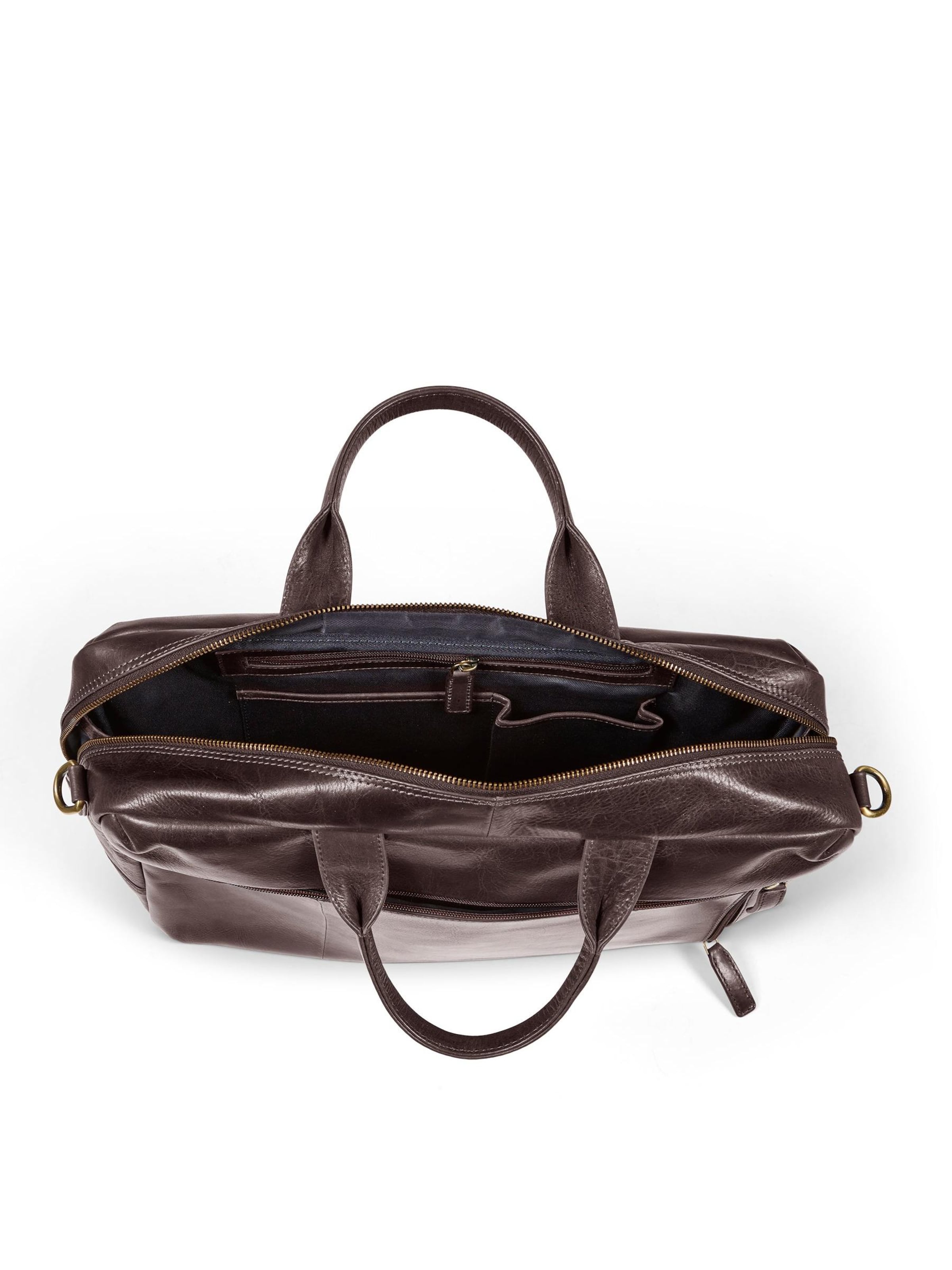 Howard London - Bolsa para portátil 'Laptop Bag Frank Dark Brown' en marrón