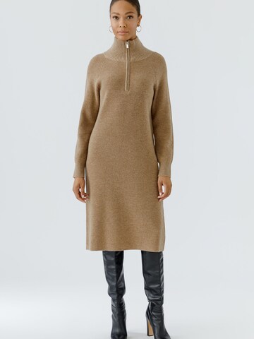 OUI Strickkleid in Braun: Vorderseite
