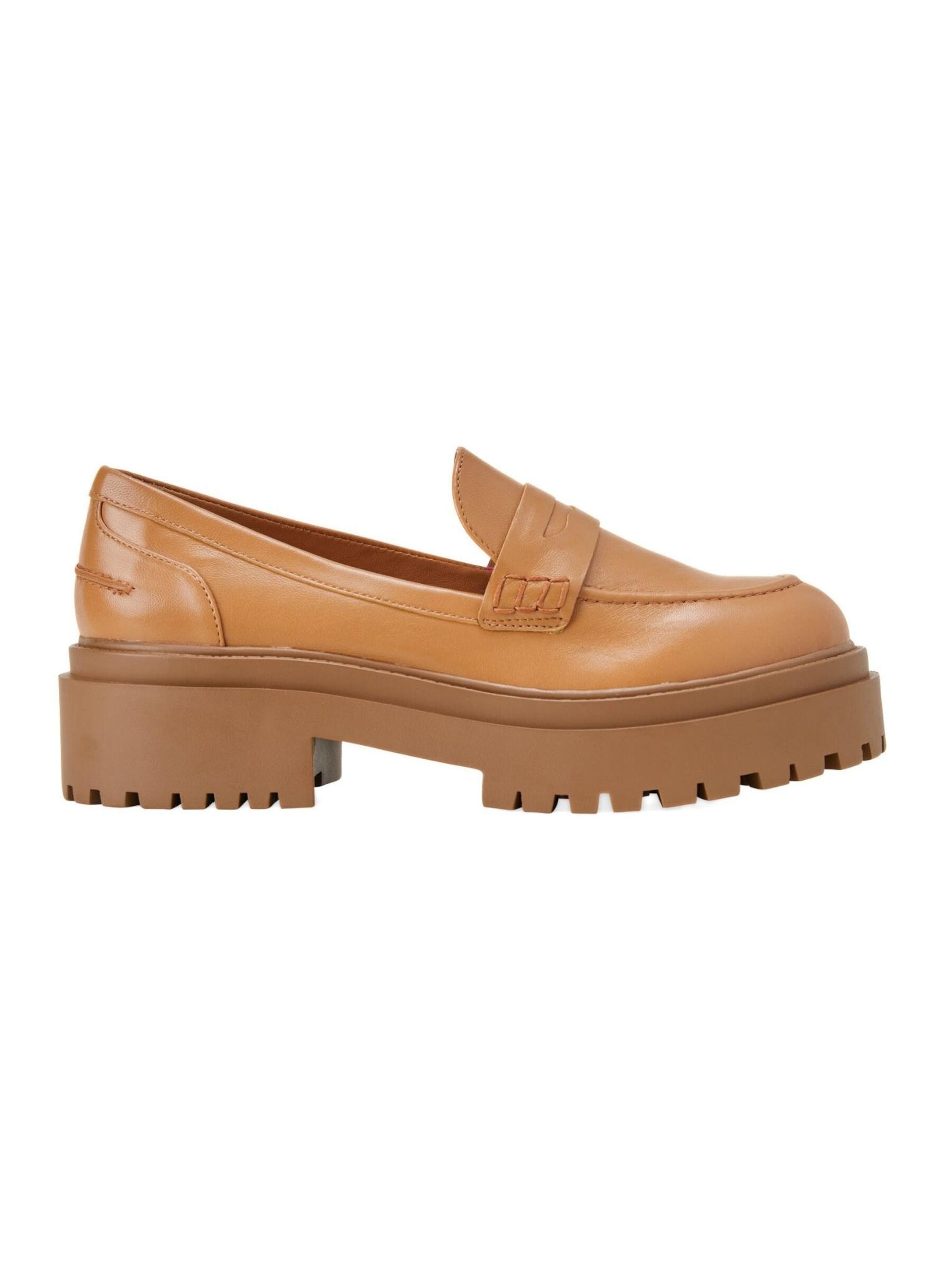 Mangara Atelier Mocassins in Bruin: voorkant