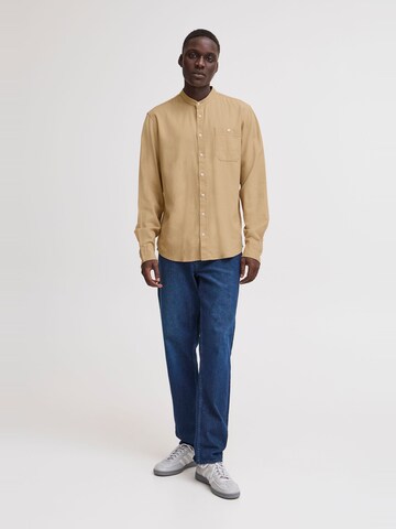BLEND Regular fit Button Up Shirt 'Bobby' in Brown