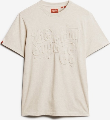 T-Shirt Superdry en beige : devant