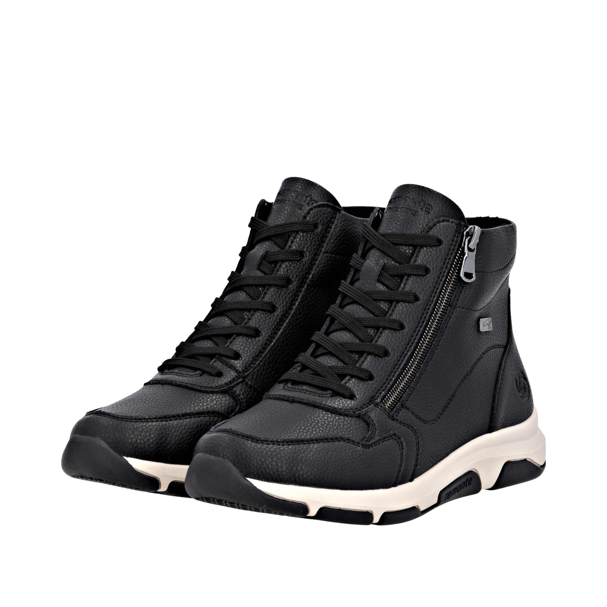 REMONTE Schnürstiefel in Schwarz