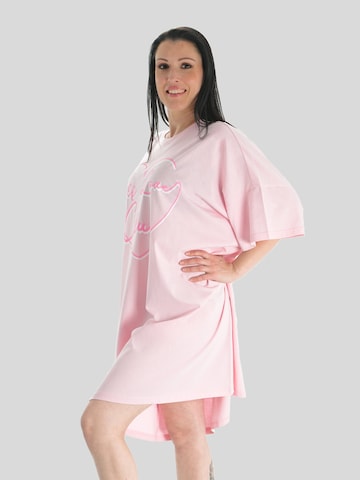 LEAFLETIC Oversized Dress 'Leafletic Women’s Oversize T-Shirt' in Pink