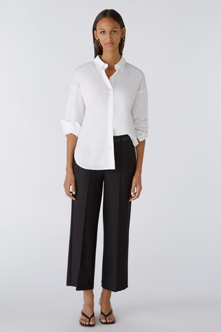 OUI Regular Pleat-Front Pants in Black