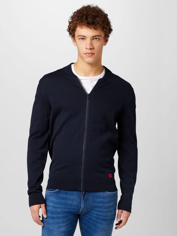 HUGO Knit cardigan in Blue: front