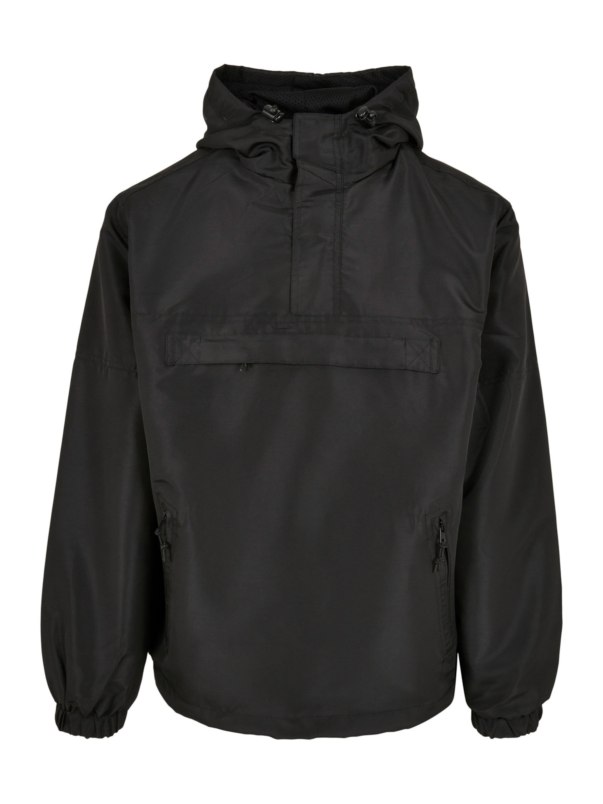 Brandit Between-season jacket in Black: front