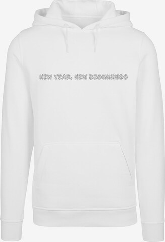 Merchcode Sweatshirt 'New Year' in Wit: voorkant