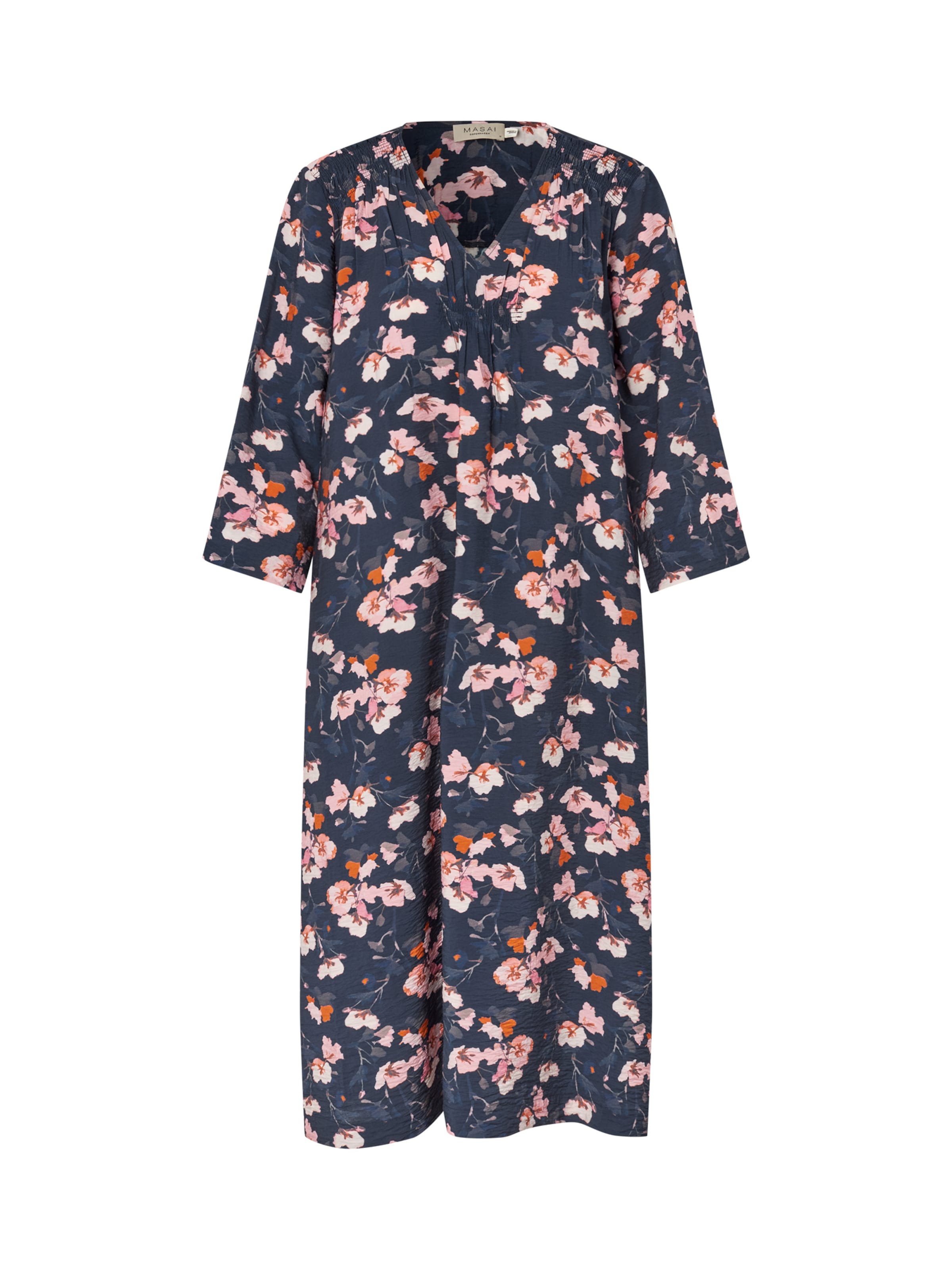 Robe 'Navine' Masai en bleu : devant