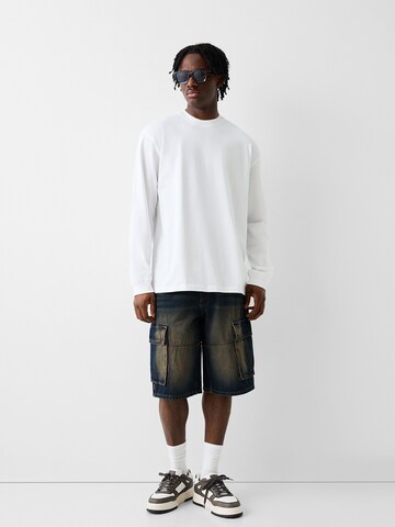 Bershka Loosefit Cargo farmer - kék