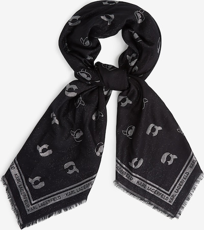 Karl Lagerfeld Huivi 'Ikon' värissä musta / hopea, Tuotenäkymä