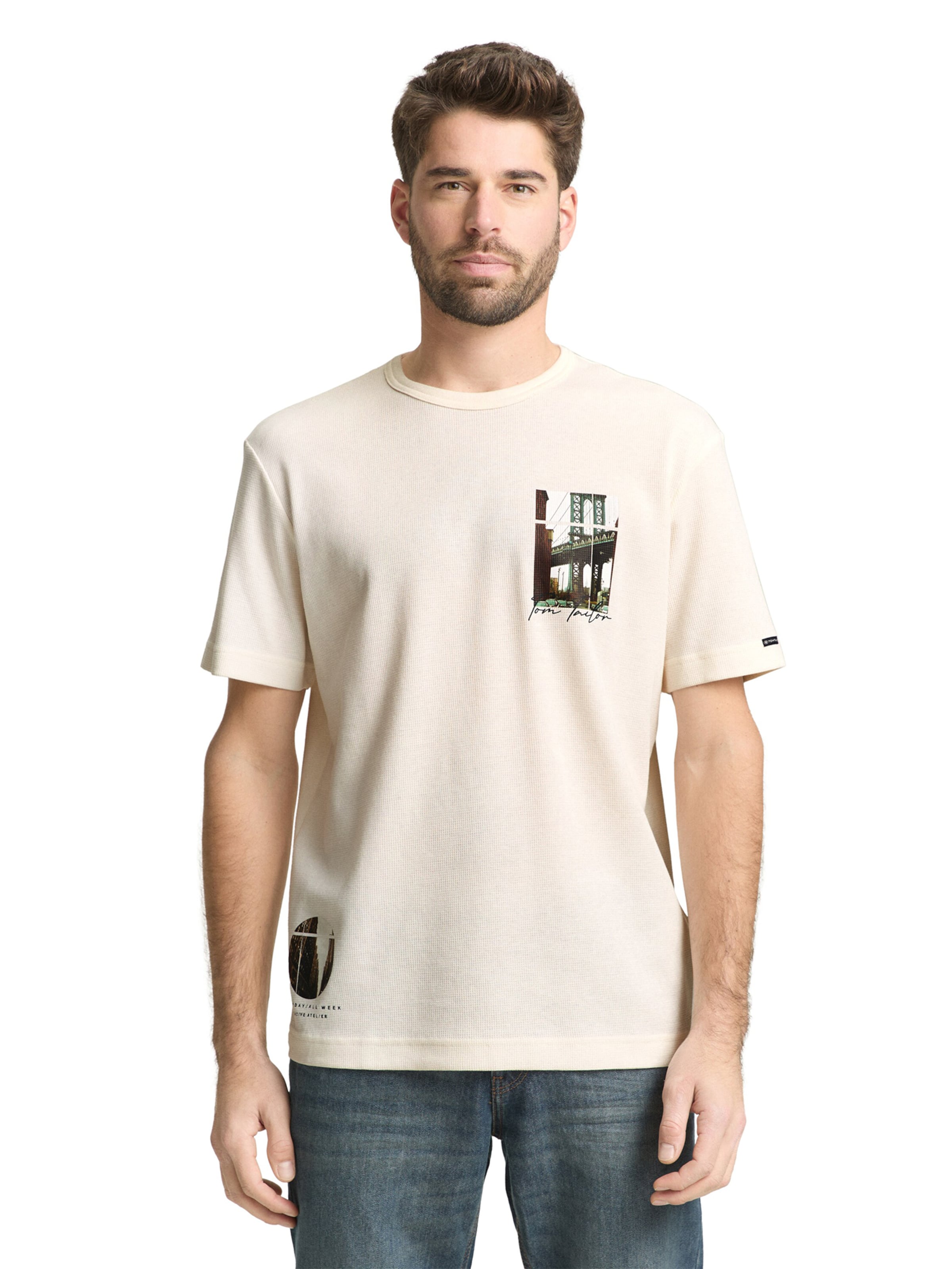 TOM TAILOR - Camiseta en blanco: frente