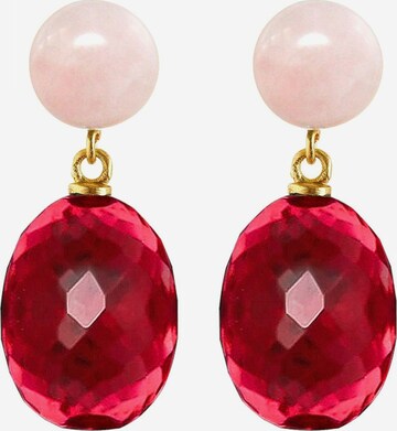 Boucles d'oreilles Gemshine en rouge : devant