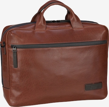 JOST Document Bag 'Malmö' in Brown: front