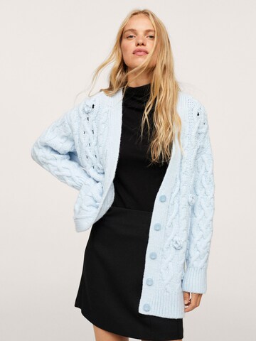 MANGO Knit cardigan 'ODESSA' in Blue: front