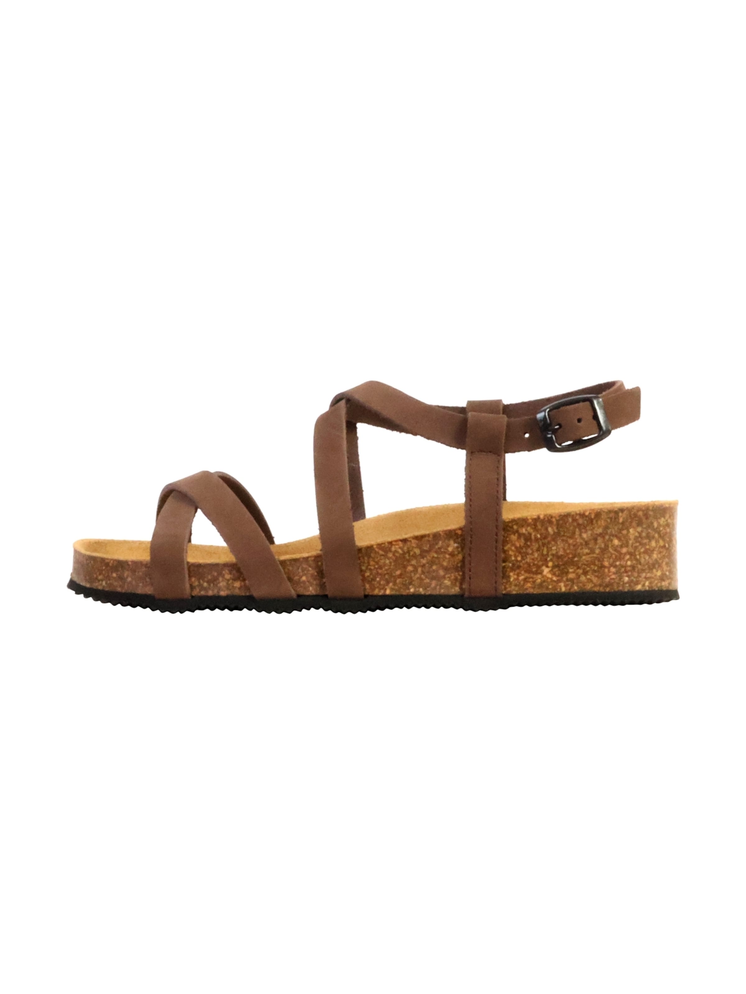 The Divine Factory Sandal in Brown: front