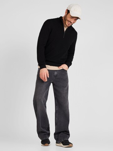 BOSS Sweater 'EBRANDO-P' in Black