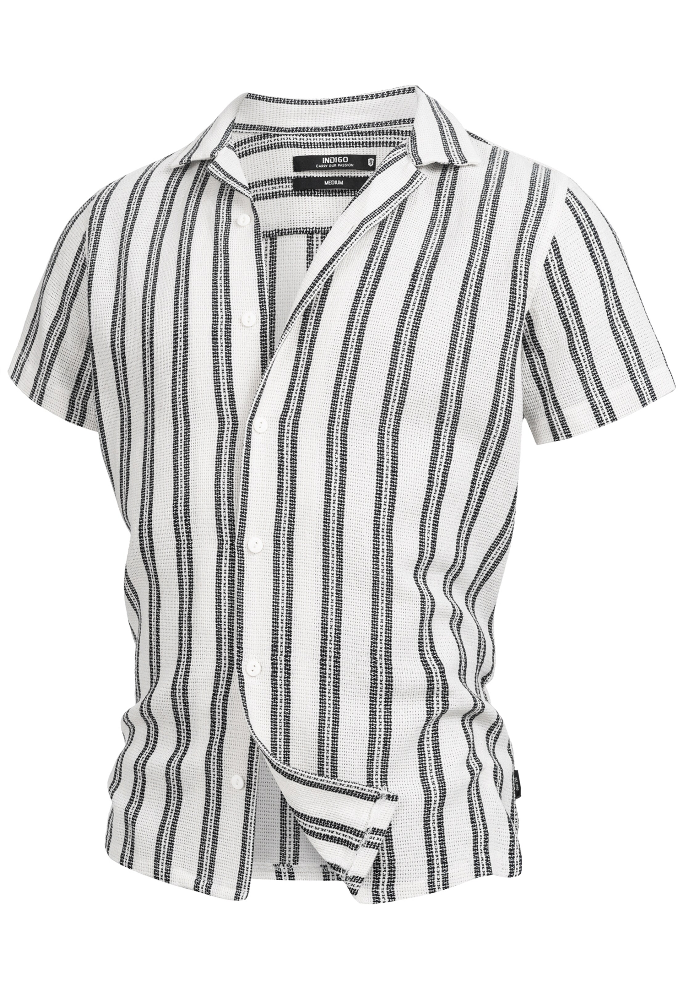 INDICODE JEANS Button Up Shirt 'Cosby' in Grey: front