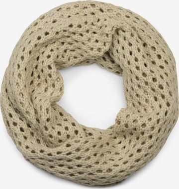 styleBREAKER Schlauchschal 'Strick Loop Schal mit Loch Muster' in Beige: Vorderseite