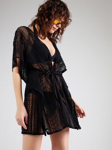 Robe de chambre Hunkemöller en noir : devant