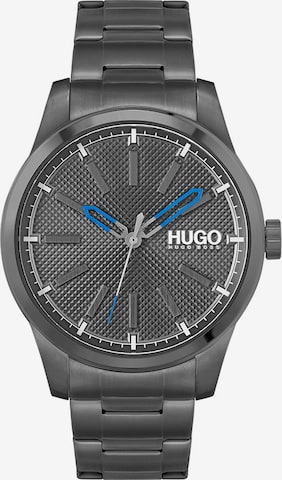 HUGO Red Analog Watch in Grey: front