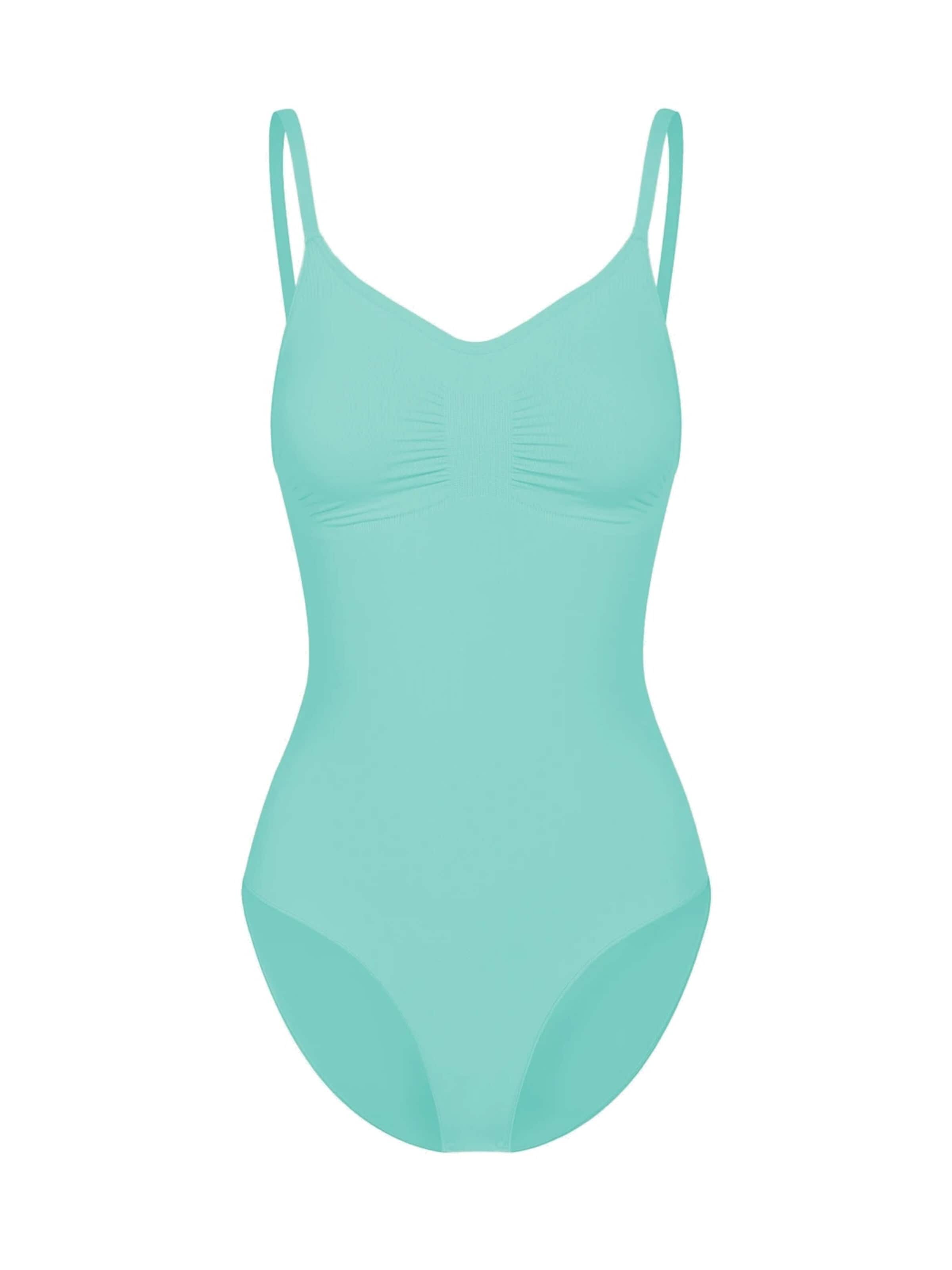 cfab Shapingbody 'Bodysuit Sculpting Shapewear mit Slip' in Groen: voorkant