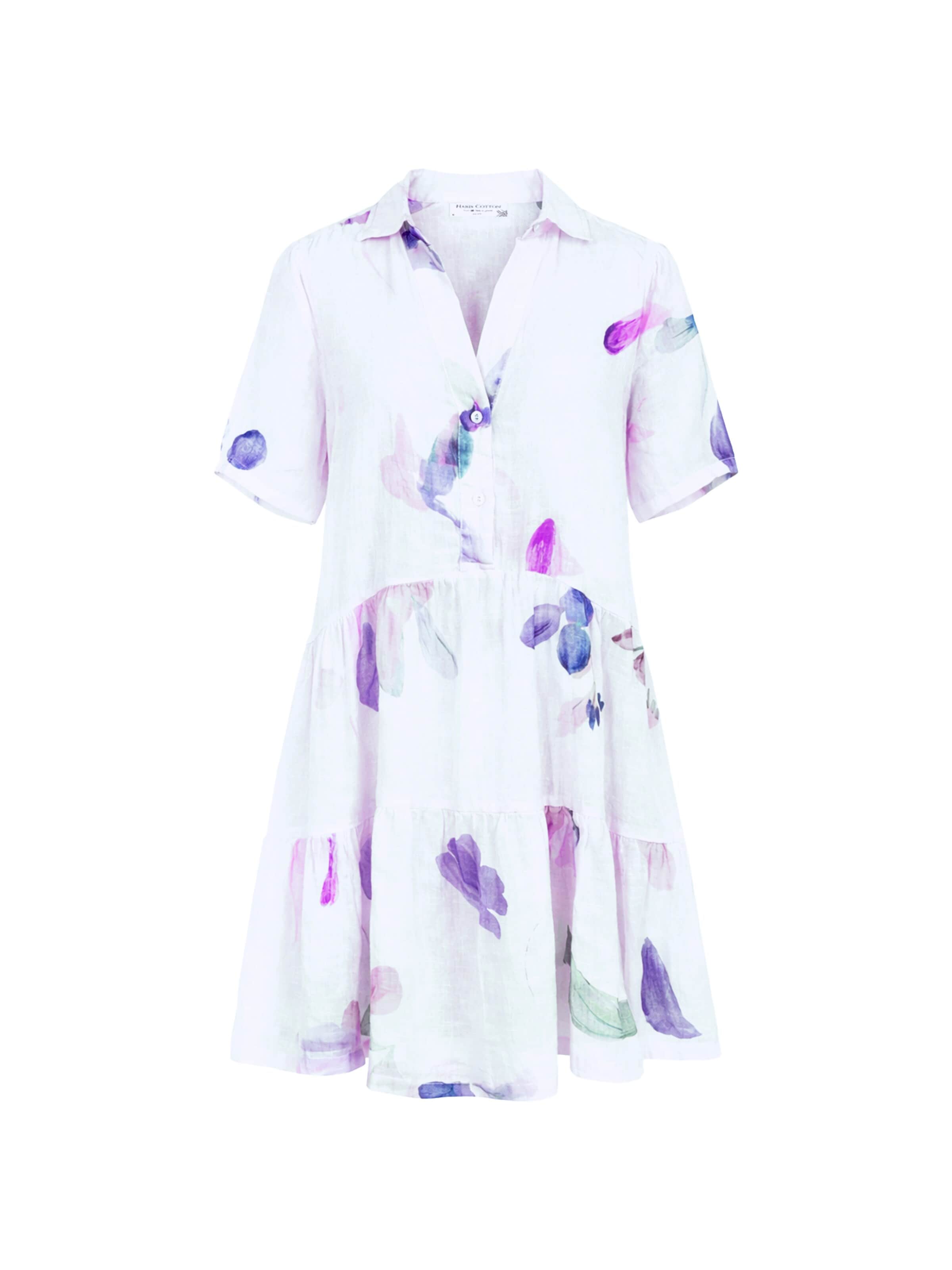 Haris Cotton Dress in White: front