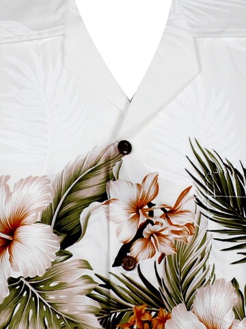Pacific Legend Regular Fit Hemd 'Blumen'‌‌‌‌‌‌‌ in Weiß