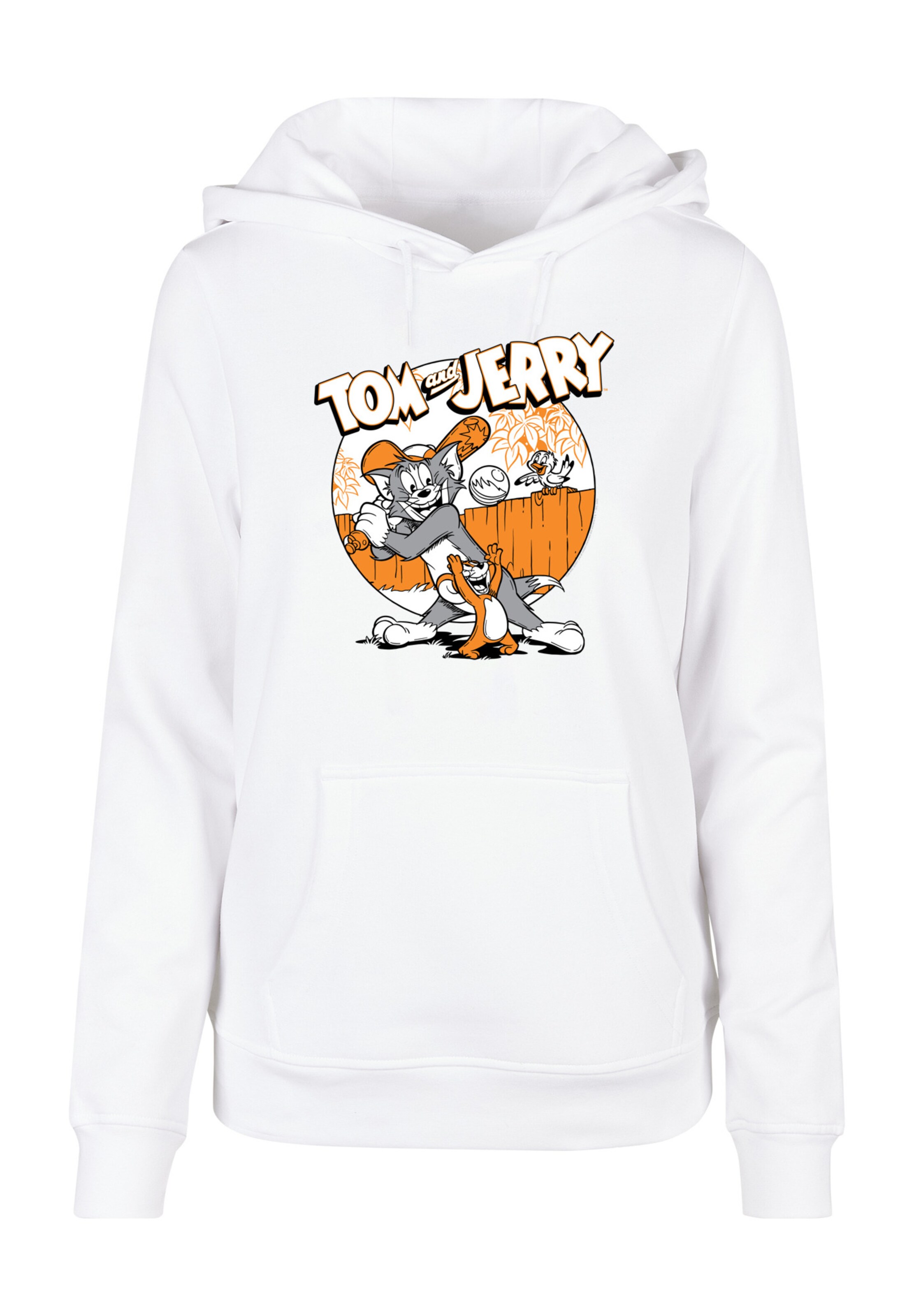 F4NT4STIC Sweatshirt 'Tom And Jerry' in White: front