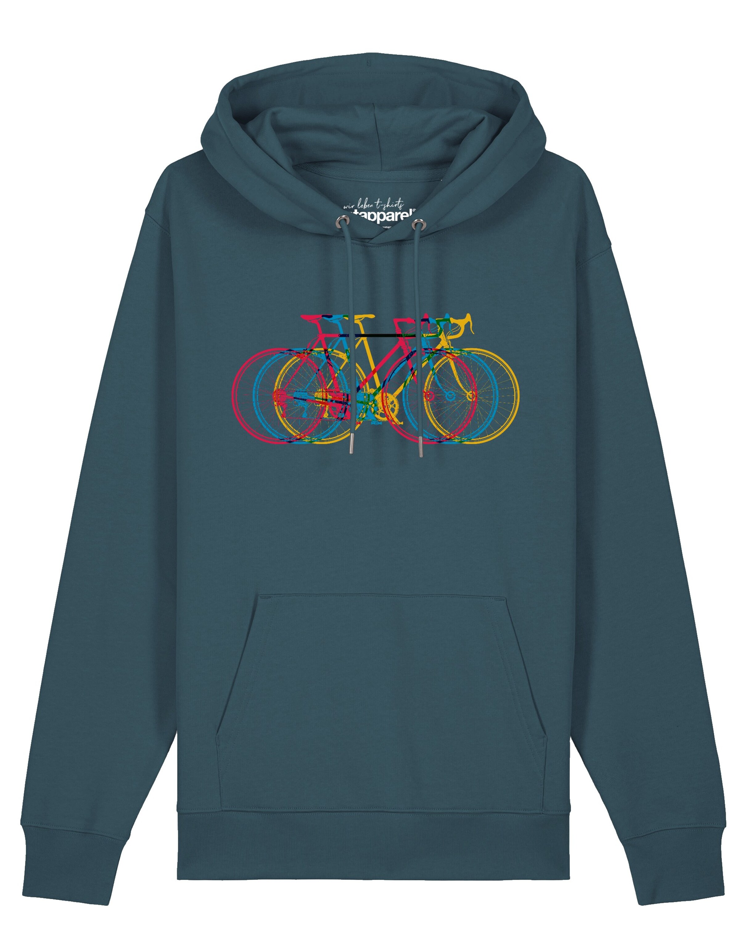 Watapparel Sweatshirt 'Fahrräder' in Blauw: voorkant