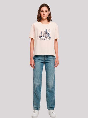T-shirt 'Skelett Liebesbrief Valentinstag' F4NT4STIC en rose