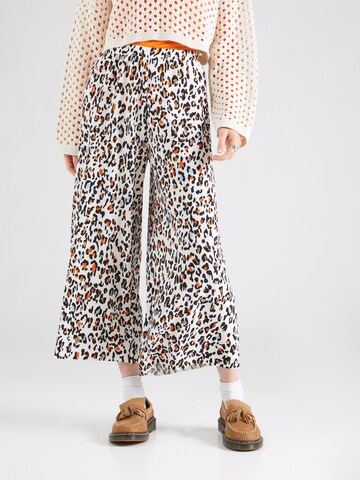 s.Oliver Wide leg Broek in Beige: voorkant