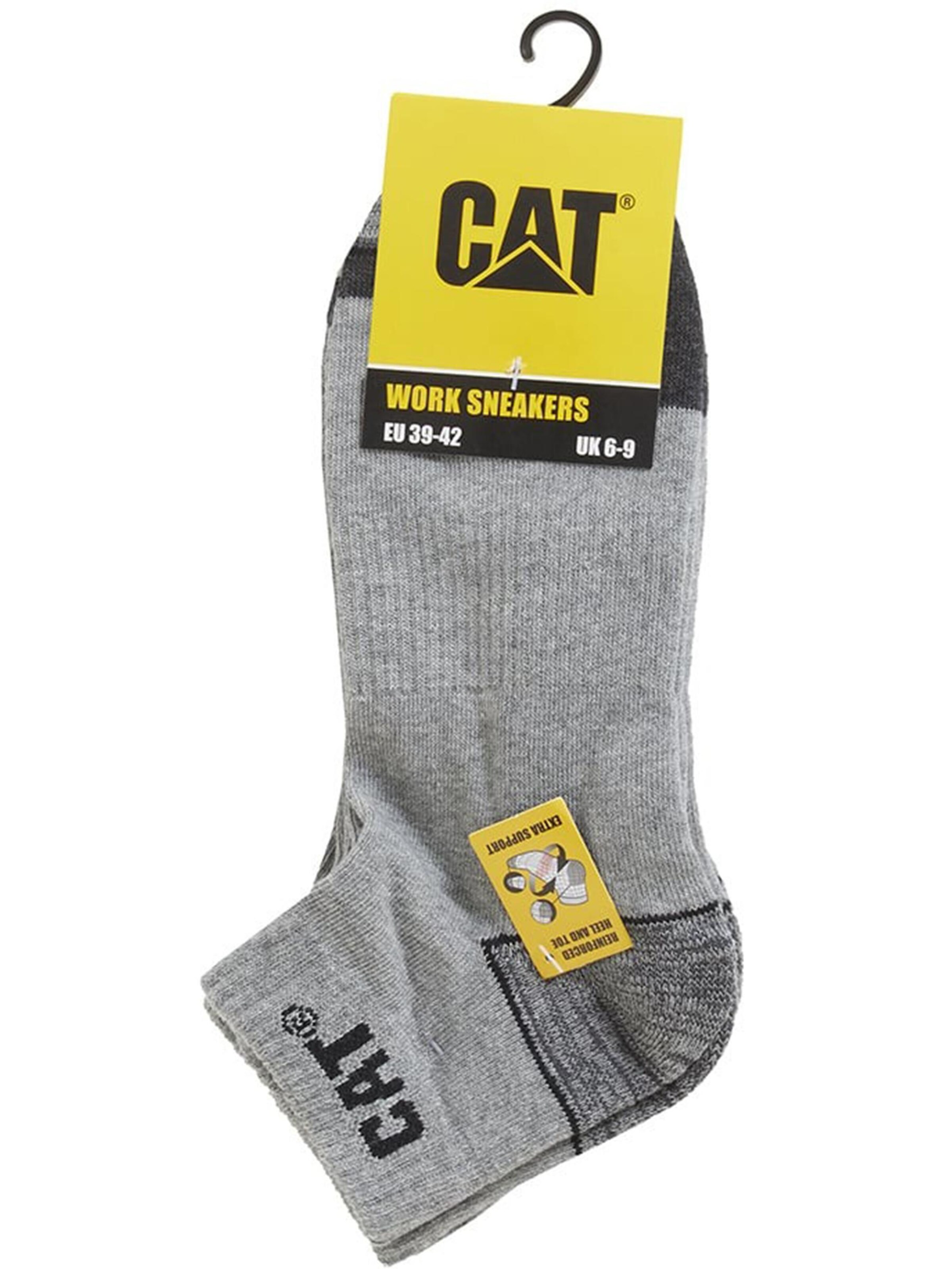 CATERPILLAR Enkelsokken 'CAT Enkelsokken Heren Work Sneakers 9-paar Korte Werksokken' in Grijs