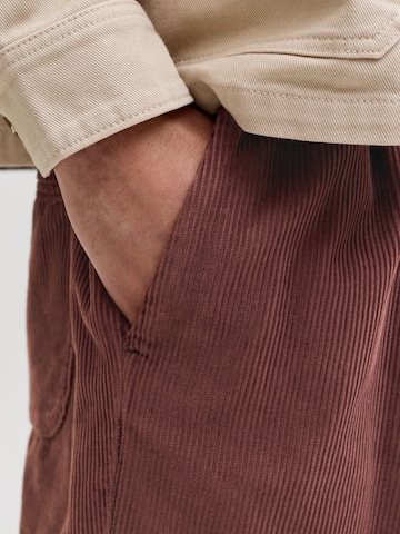 JACK & JONES Wide leg Trousers 'JPSTBILL' in Brown