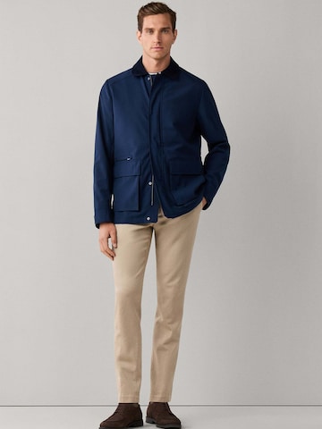 Hackett London Between-Seasons Coat in Blue
