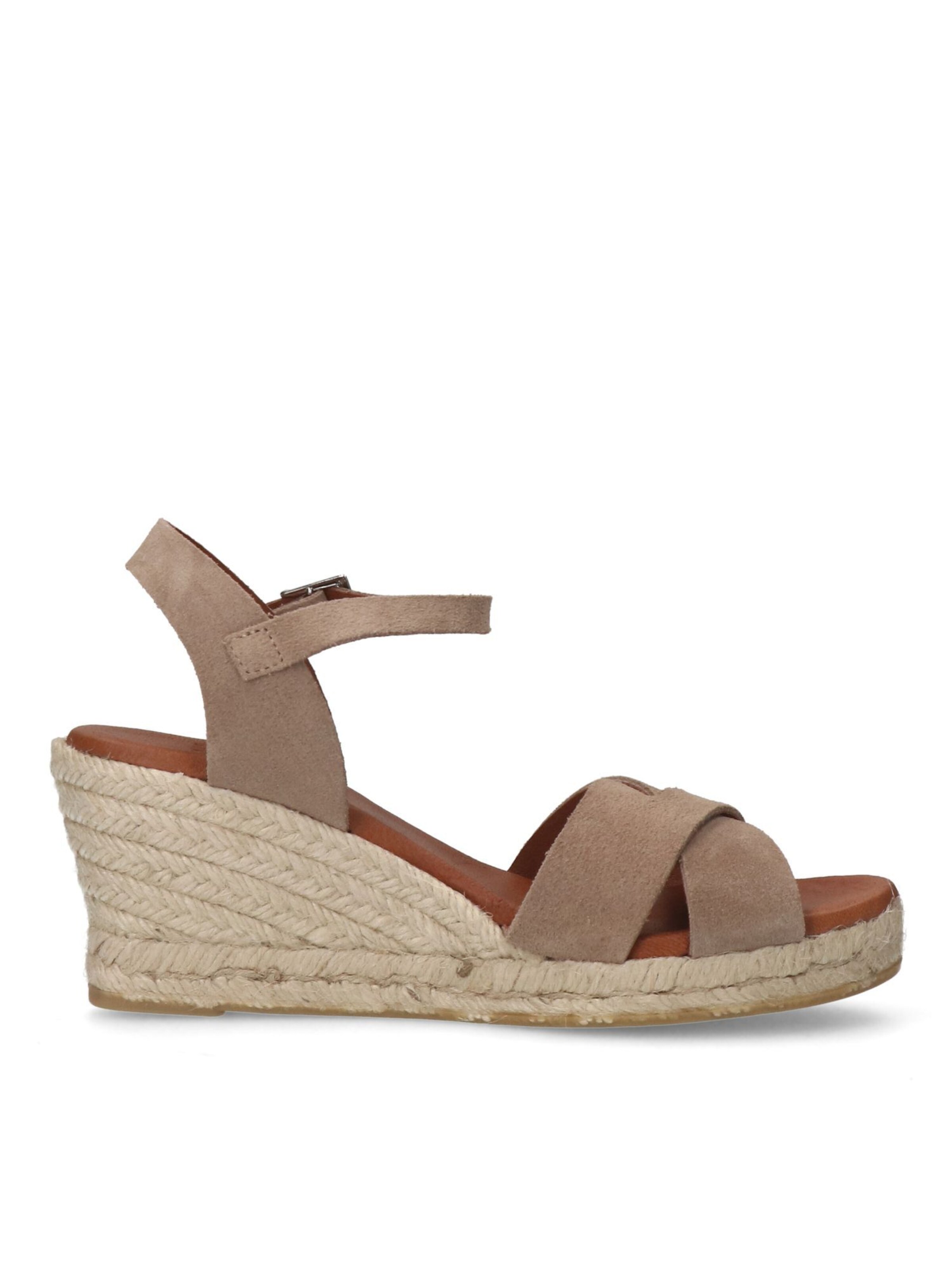 MANFIELD Strap Sandals in Grey