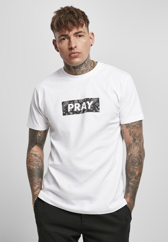 MT Men T-Shirt 'Bandana Box Pray ' in Weiß