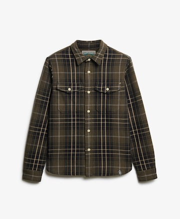 Superdry & Co Regular fit Button Up Shirt in Green: front