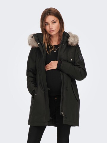 Only Maternity Parka 'Iris' in Schwarz: predná strana