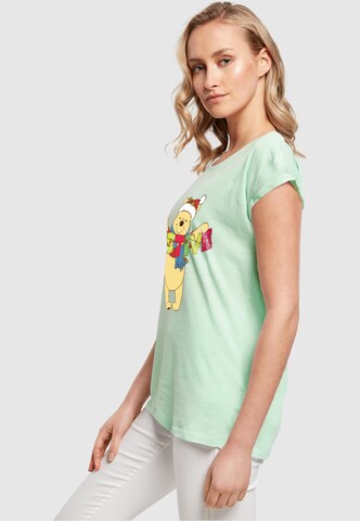 ABSOLUTE CULT Shirt 'Winnie The Pooh - Festive' in Green