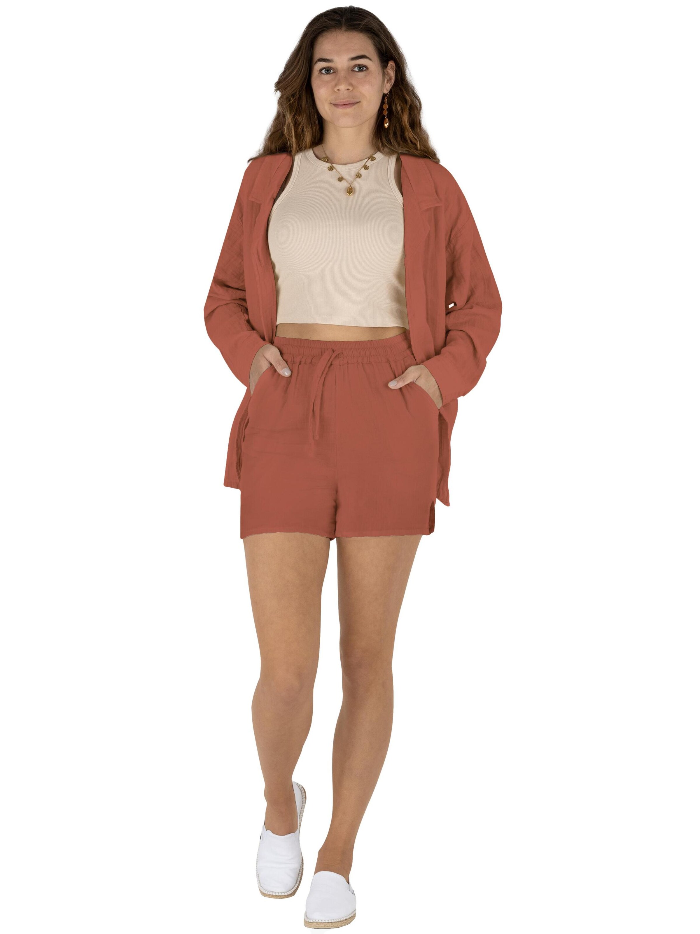 Tenue d'intérieur Janice en rouge : devant