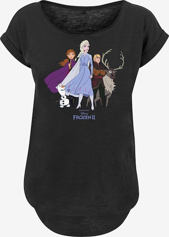 T-shirt 'Disney Frozen 2' F4NT4STIC en noir : devant